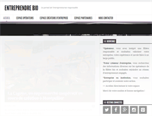 Tablet Screenshot of entreprendrebio.com